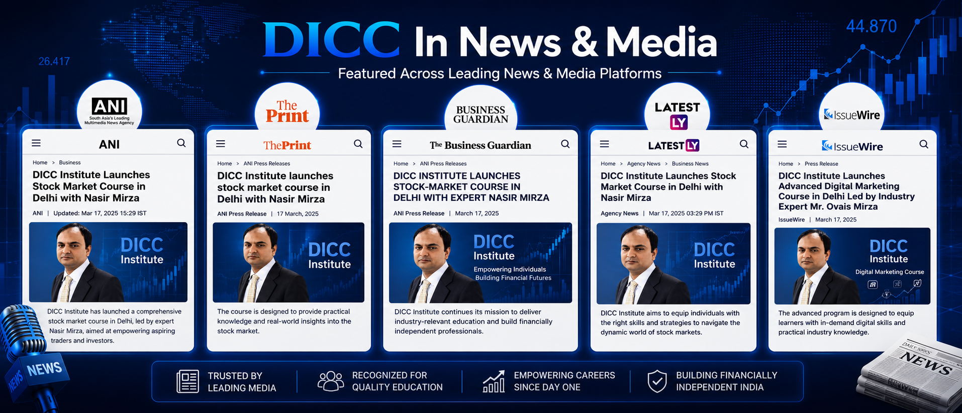 DICC Institute featured in ANI, ThePrint, Business Guardian, LatestLY, and IssueWire